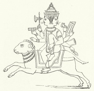 Agni, hindujen tulijumala (enjiraving) tekijältä German School