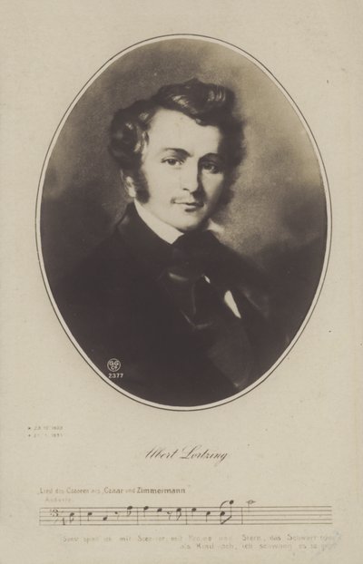 Albert Lortzing, saksalainen säveltäjä, näyttelijä ja laulaja (litho) tekijältä German School