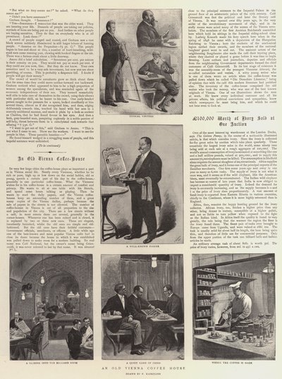 Vanha Wienin kahvila (litho) tekijältä German School