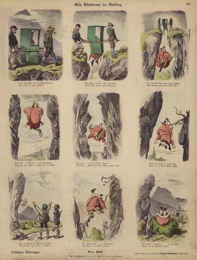 Seikkailu vuoristossa (värillinen kaiverrus) tekijältä German School