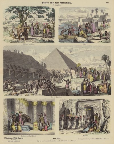 Muinainen Egypti (värillinen kaiverrus) tekijältä German School
