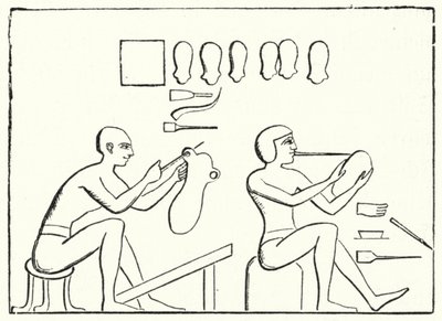 Muinaiset egyptiläiset suutarit (kaiverrus) tekijältä German School