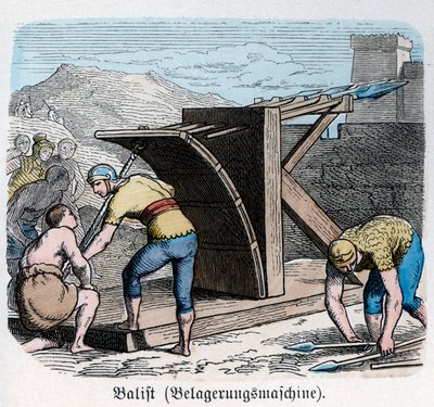 Muinaishistoria. Rooma. Sotakoneita, varsijousi ... (kaiverrus). tekijältä German School