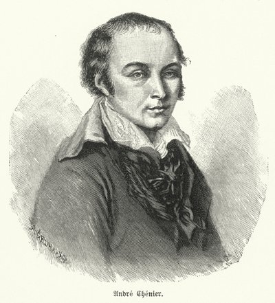 Andre Chenier, ranskalainen runoilija (litho) tekijältä German School