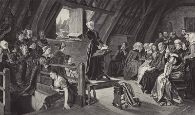 Anne Askew saarnaa luterilaista oppia tekijältä German School
