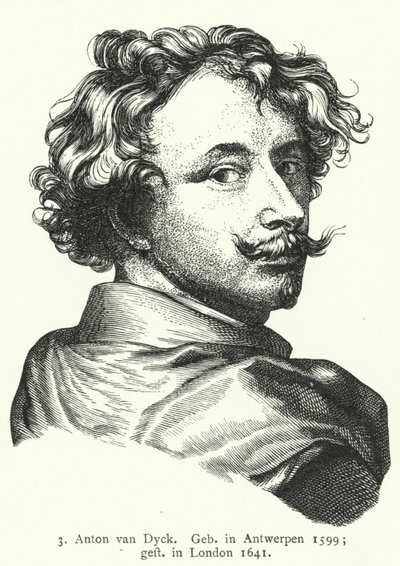 Anthony van Dyck, flaamilainen barokkitaiteilija (kaiverrus) tekijältä German School