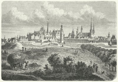 Berliini ja Colln 1600-luvulla (kaiverrus) tekijältä German School
