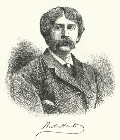 Bret Harte, yhdysvaltalainen novellikirjailija ja runoilija (kaiverrus) tekijältä German School