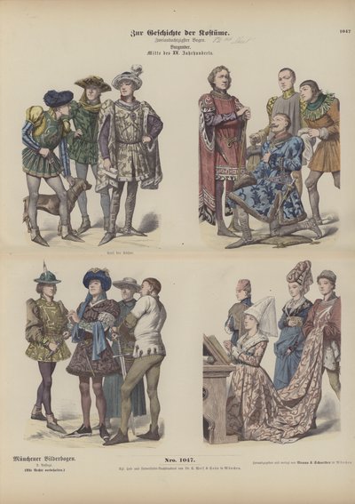 Burgundialainen mekko, 1400-luku tekijältä German School
