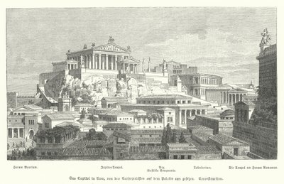 Capitoline Hill, antiikin Rooma (kaiverrus) tekijältä German School