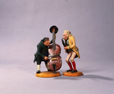 Muusikoiden karikatyyrihahmot, valmistettu Nürnbergissä, 1836 (keramiikka) (katso myös 78087) tekijältä German School