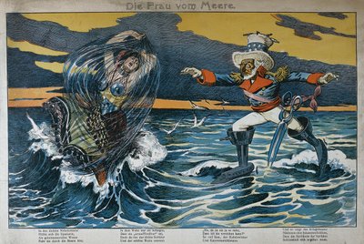 Karikatyyri Espanjan ja Yhdysvaltojen välisestä sodasta, 1898 tekijältä German School