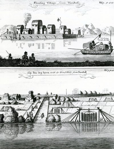 Kiinalainen kelluva kylä, 1600-luku tekijältä German School