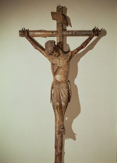 Kristus ristillä, nimeltään Le Devot Christ, 1307 (puu) tekijältä German School