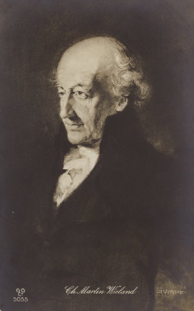 Christoph Martin Wieland (1733-1813), saksalainen runoilija, kirjailija ja kääntäjä (litografia). tekijältä German School