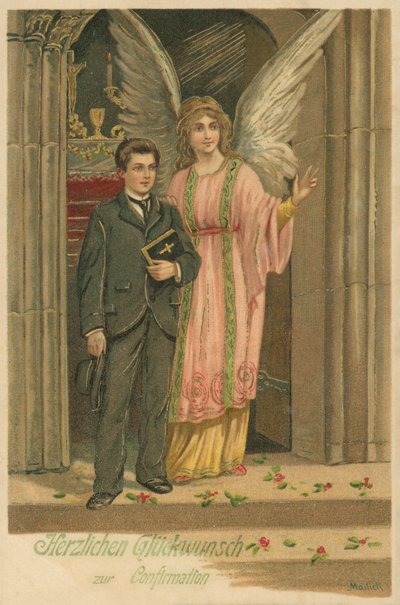 Onnittelut vahvistuksen johdosta (chromolitho) tekijältä German School