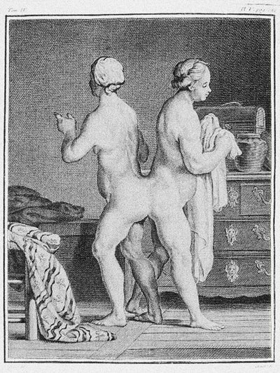 Yhdistetyt kaksoset, n. 1777 (kaiverrus) tekijältä German School