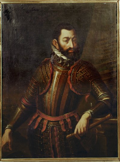 Kreivi Adolf Schwarzenberg, joka valloitti Gyoerin linnoituksen Unkarissa takaisin turkkilaisilta vuonna 1594 ... tekijältä German School