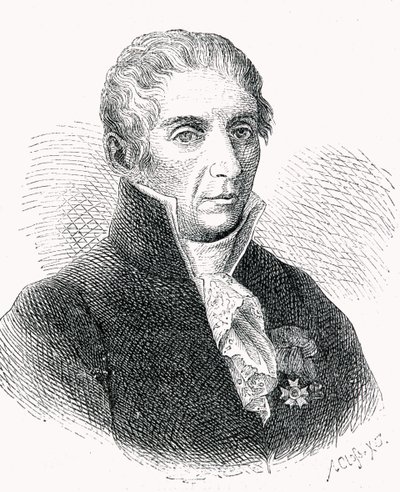 Kreivi Alessandro Volta (1745-1827), kaiverrus Adolf Closs (1840-94) tekijältä German School