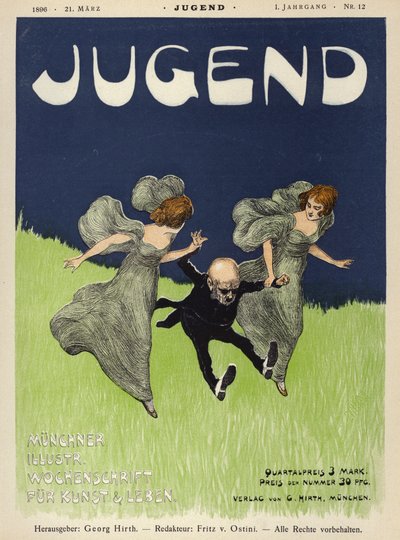 Kansikuva Jugend-lehden 1896 tekijältä German School