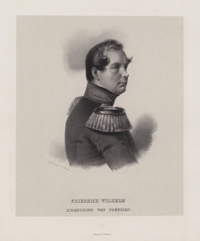 Preussin kruununprinssi Frederick William (litho) tekijältä German School