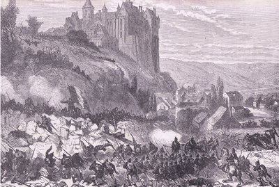 Defence of Chateaudun, Cassells, Ranskan ja Saksan välisen sodan historia, julkaissut Cassell and Company Limited, n. 1890 (litho) tekijältä German School