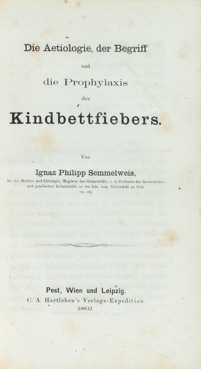 Ignaz Philipp Semmelwies (1818-65) lapsikuumeen etiologia, käsite ja ennaltaehkäisy tekijältä German School