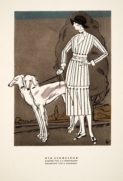 Die Lieblinge", A C Steinhardtin muotimainos, julkaisusta Styl, pub.1922 (pokkaripainatus). tekijältä German School