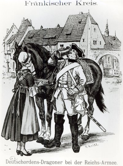 Teutoniritarien lohikäärme vuonna 1757 tekijältä German School