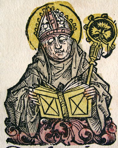 Edmund Rich, Canterburyn arkkipiispa, julkaistu Nürnberg Chroniclessa, 1493 tekijältä German School