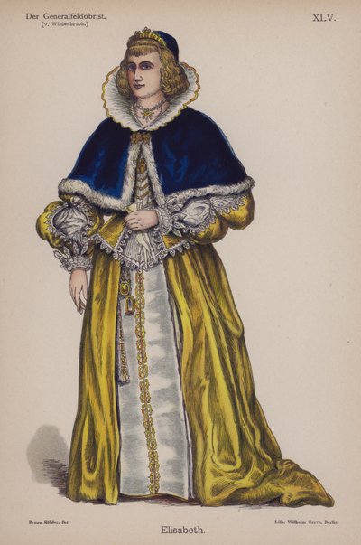 Elisabeth, Ernst von Wildenbruchin kirjasta Der Generalfeldoberst (värilitho) tekijältä German School
