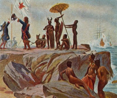 Siirtokuntien perustaminen Afrikan rannikolle. 1. tammikuuta 1683 (tehostettu värilitro) tekijältä German School
