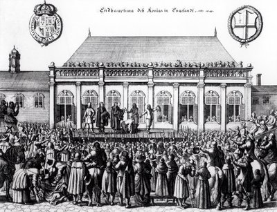 Kaarle I:n (1600-49) teloitus Whitehallissa, 30. tammikuuta 1649 tekijältä German School