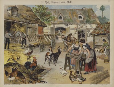 Maatila (väri litho) tekijältä German School