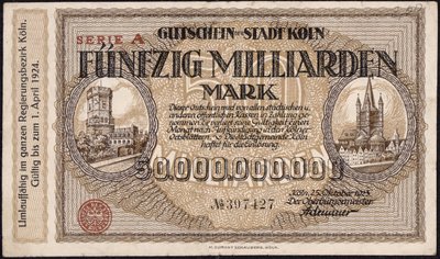 50 miljardin markan seteli, 1923 tekijältä German School