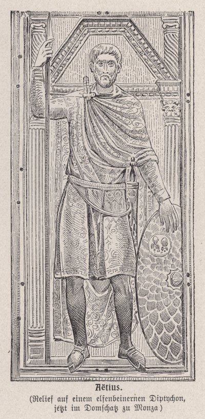 Flavius Aetius, roomalainen kenraali (kaiverrus) tekijältä German School
