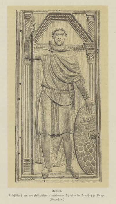 Flavius ​​Aetius, roomalainen kenraali (kaiverrus) tekijältä German School