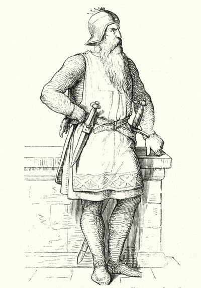 Frederick Barbarossa, Saksan ja Italian kuningas ja Pyhän Rooman keisari (kaiverrus) tekijältä German School