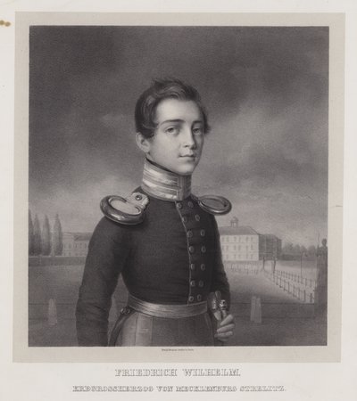 Frederick William, perinnöllinen Mecklenburg-Strelitzin suurherttua (litho) tekijältä German School