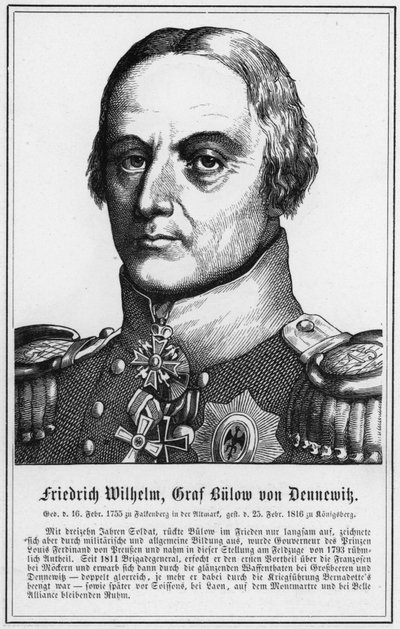 Friedrich Wilhelm, kreivi Bulow von Dennewik (kaiverrus) tekijältä German School