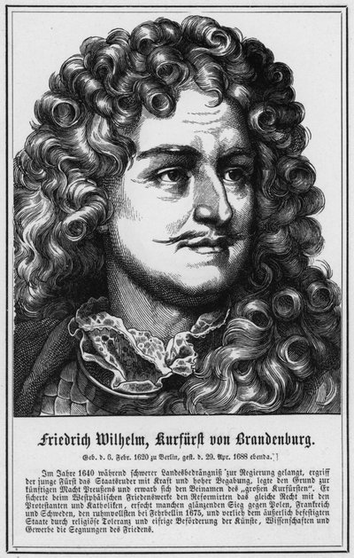 Friedrich Wilhelm, Brandenburgin vaaliruhtinas (kaiverrus) tekijältä German School