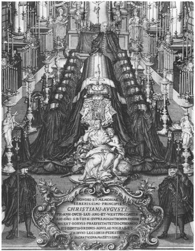 Saksin prinssin hautajaiset, 1700-luvun alku tekijältä German School