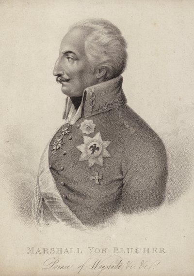 Gebhard von Blucher, Preussin sotamarsalkka (kaiverrus) tekijältä German School