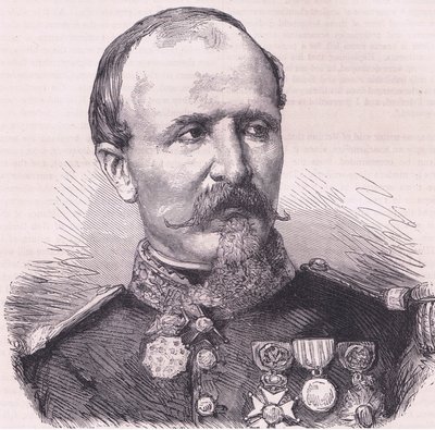 Kenraali Chanly, Cassells, Ranskan ja Saksan välisen sodan historia, julkaissut Cassell and Company Limited, n. 1890 (litho) tekijältä German School