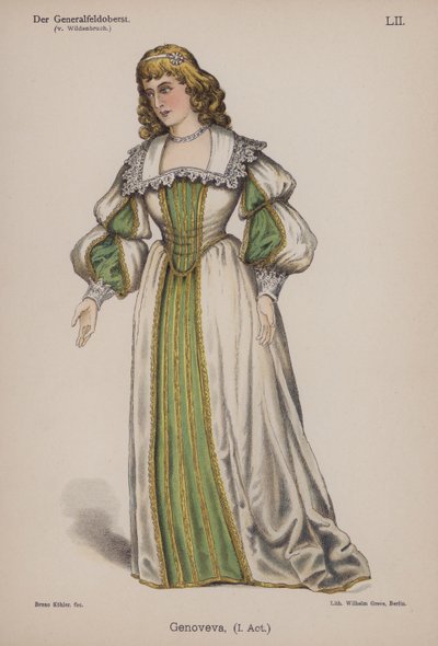 Genoveva, Ernst von Wildenbruchin kirjasta Der Generalfeldoberst (värilitho) tekijältä German School