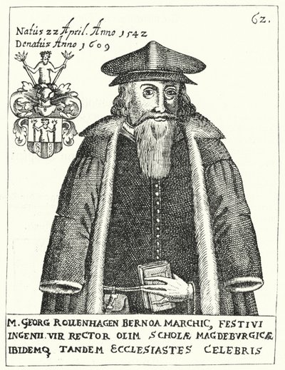 Georg Rollenhagen, saksalainen näytelmäkirjailija (kaiverrus) tekijältä German School