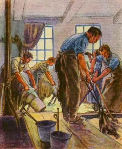 Gerber Und Farber / Ruskettamot ja värjääjät (värilitografia) tekijältä German School