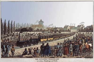 Saksan rautatiet. n. 1830-1840 (kaiverrus) tekijältä German School