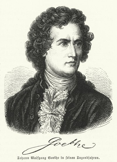 Saksalainen kirjailija Johann Wolfgang Goethe (1749-1832) nuoruudessaan tekijältä German School