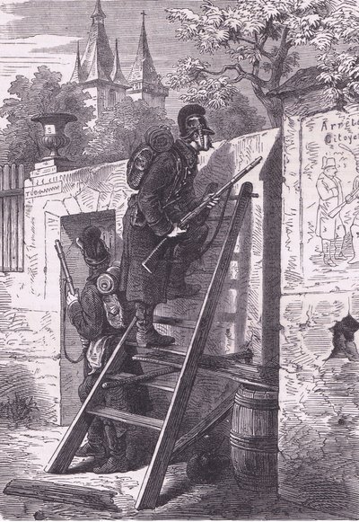 Saksalainen tutkiva puolue, Cassells History of the War Ranskan ja Saksan välillä, julkaisija Cassell and Company Limited, n. 1890 (litho) tekijältä German School
